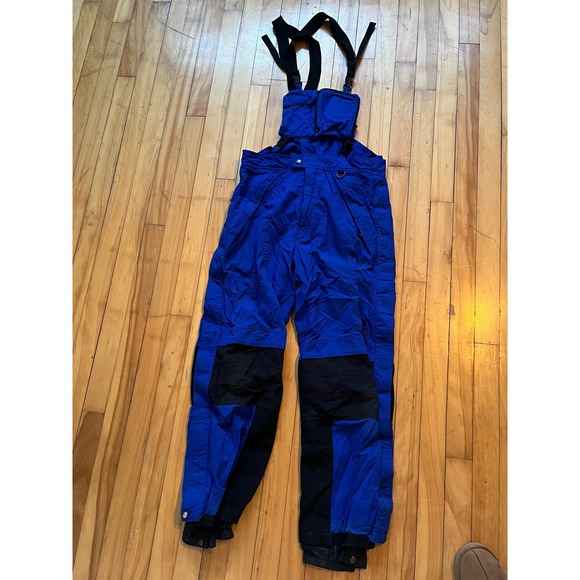 Vtg The North Face Blue Black Ski Snowboard Bib Overalls Pants Mens Size Large - Picture 6 of 11